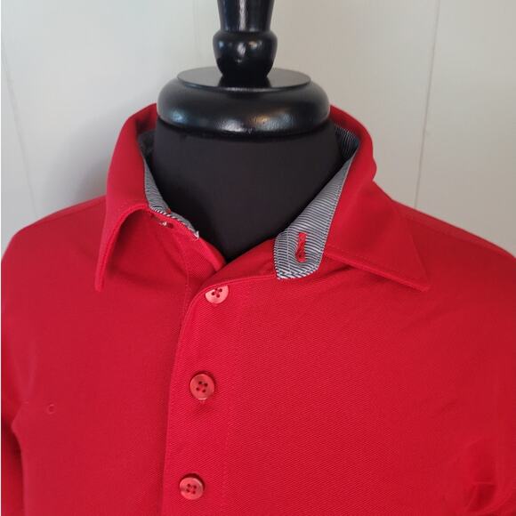 Chick-fil-A Oobe Red Short Sleeve Polo Team Uniform Shirt Size M EUC - Picture 3 of 9